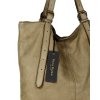 Torebka damska shopper z regulacją rączek skóra old pelle - MARCO MAZZINI beż taupe