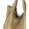 MARCO MAZZINI Torebka miejski shopper bag skóra naturalna handmade beżowa cappuccino