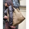 MARCO MAZZINI Torebka miejski shopper bag skóra naturalna handmade beżowa cappuccino