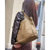 MARCO MAZZINI Torebka miejski shopper bag skóra naturalna handmade beżowa cappuccino