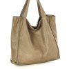 MARCO MAZZINI Torebka miejski shopper bag skóra naturalna handmade beżowa cappuccino