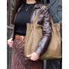 MARCO MAZZINI Torebka miejski shopper bag skóra naturalna handmade beżowa cappuccino