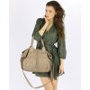 Torebka skórzana shopper bag - MARCO MAZZINI beż taupe