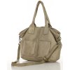 Torebka skórzana shopper bag - MARCO MAZZINI beż taupe