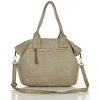 Torebka skórzana shopper bag - MARCO MAZZINI beż taupe
