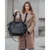 MARCO MAZZINI Čierna kožená shopper taška It bag