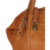 Torba damska skórzana shopper z kieszeniami - It bag MARCO MAZZINI brąz camel
