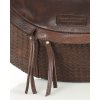 Duża torebka nerka półksiężyc skóra pleciona - MARCO MAZZINI czekoladowy brąz