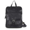 Plecak torebka 2w1 skóra naturalna - MARCO MAZZINI czarny