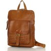Plecak torebka 2w1 skóra naturalna - MARCO MAZZINI brąz koniak
