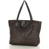 Torba damska pleciona shopper & shoulder leather bag - MARCO MAZZINI brąz caffe