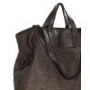 MARCO MAZZINI Tmavohnedá pletená shopper kabelka