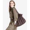 Torba damska pleciona shopper & shoulder leather bag - MARCO MAZZINI brąz caffe