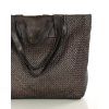 MARCO MAZZINI Tmavohnedá pletená shopper kabelka