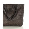 Torba damska pleciona shopper & shoulder leather bag - MARCO MAZZINI brąz caffe