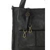 MARCO MAZZINI Čierna kožená shopper kabelka A4