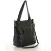 MARCO MAZZINI Čierna kožená shopper kabelka A4