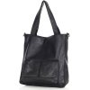 Torebka damska shopper A4 skóra naturalna - MARCO MAZZINI czarna