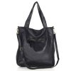 Torebka damska shopper A4 skóra naturalna - MARCO MAZZINI czarna