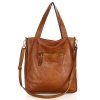 MARCO MAZZINI Camel kožená shopper kabelka A4
