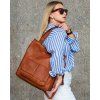MARCO MAZZINI Camel kožená shopper kabelka A4