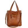 MARCO MAZZINI Camel kožená shopper kabelka A4