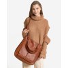 Torebka damska shopper A4 skóra naturalna - MARCO MAZZINI brąz camel