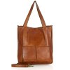 Torebka damska shopper A4 skóra naturalna - MARCO MAZZINI brąz camel