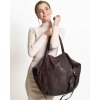 Torba damska skórzana shopper z kieszeniami - It bag MARCO MAZZINI smooth brąz caffe