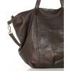 MARCO MAZZINI Tmavohnedá kožená shopper taška It bag