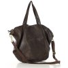 Torba damska skórzana shopper z kieszeniami - It bag MARCO MAZZINI smooth brąz caffe
