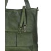 Torebka damska shopper A4 skóra naturalna - MARCO MAZZINI zielona