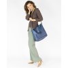 Torebka damska shopper A4 skóra naturalna - MARCO MAZZINI jeansowa niebieska
