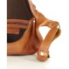 Duża nerka skórzana torebka przez ramię półksiężyc - MARCO MAZZINI smooth camel