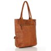 Duża torba shopper z przegródkami skóra naturalna - MARCO MAZZINI brąz camel