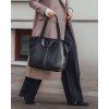 MARCO MAZZINI Čierna veľká kožená shopper kabelka