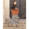 MARCO MAZZINI Camel veľká kožená shopper kabelka