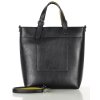 Duża torebka shoppperka do ręki skórzana premium MARCO MAZZINI czarna