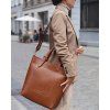 MARCO MAZZINI Hnedá prémiová kožená shopper kabelka