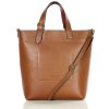 Duża torebka shoppperka do ręki skórzana premium MARCO MAZZINI brązowa