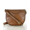 Elegancka torebka damska listonoszka skórzana premium MARCO MAZZINI brązowa