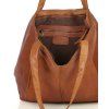 MARCO MAZZINI Camel mäkká kožená shopper taška