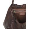 MARCO MAZZINI Tmavohnedá mäkká kožená shopper taška