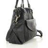 Shopper bag torebka skórzana A4 do pracy - MARCO MAZZINI czarna