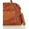 Shopper bag torebka skórzana A4 do pracy - MARCO MAZZINI brąz camel