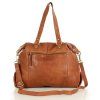 MARCO MAZZINI Camel kožená shopper kabelka A4