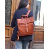 Kultowy plecak damski brązowy skórzany na laptopa - MARCO MAZZINI brąz camel