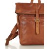 Kultowy plecak damski brązowy skórzany na laptopa - MARCO MAZZINI brąz camel