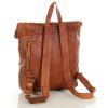Kultowy plecak damski brązowy skórzany na laptopa - MARCO MAZZINI brąz camel