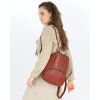 MARCO MAZZINI Elegantný camel dámsky kožený batoh v minimalistickom štýle